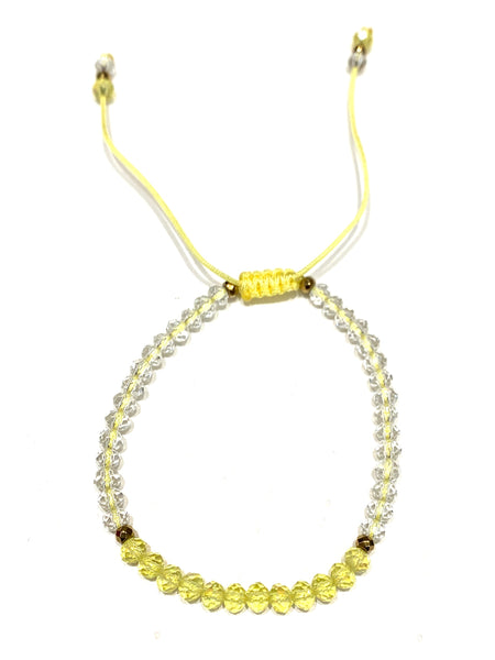 HC DESIGNS- Color Block Crystal Adjustable Bracelet (More Colors Available)