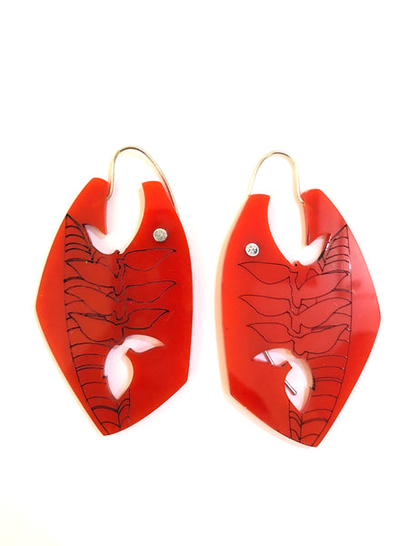 Snou* - Heliconia Earrings (more colors available)
