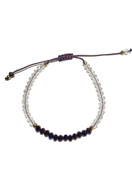 HC DESIGNS- Color Block Crystal Adjustable Bracelet (More Colors Available)