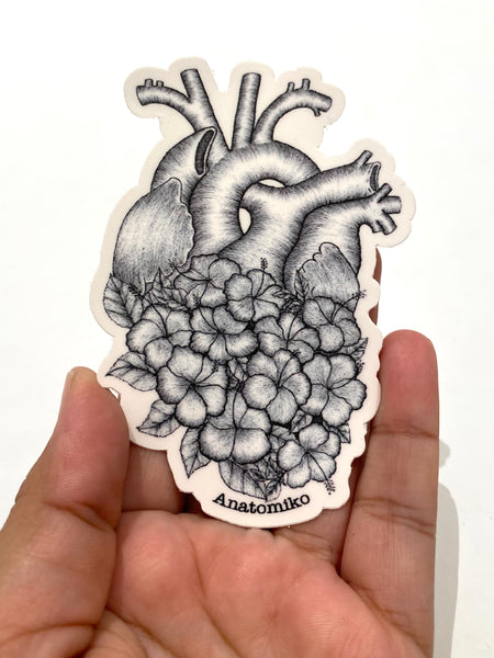 ANATOMIKO - Encanto Tropical Sticker (Heart Hibiscus)