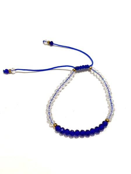 HC DESIGNS- Color Block Crystal Adjustable Bracelet (More Colors Available)
