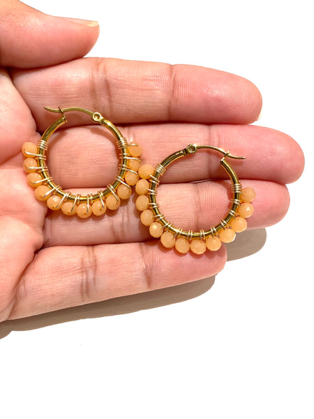 HC DESIGNS- Small Golden Hoops - 1 1/8 inches
