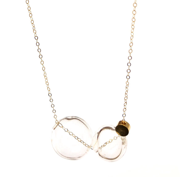 LUCA - Classic Double Glass Sphere - Short Necklace
