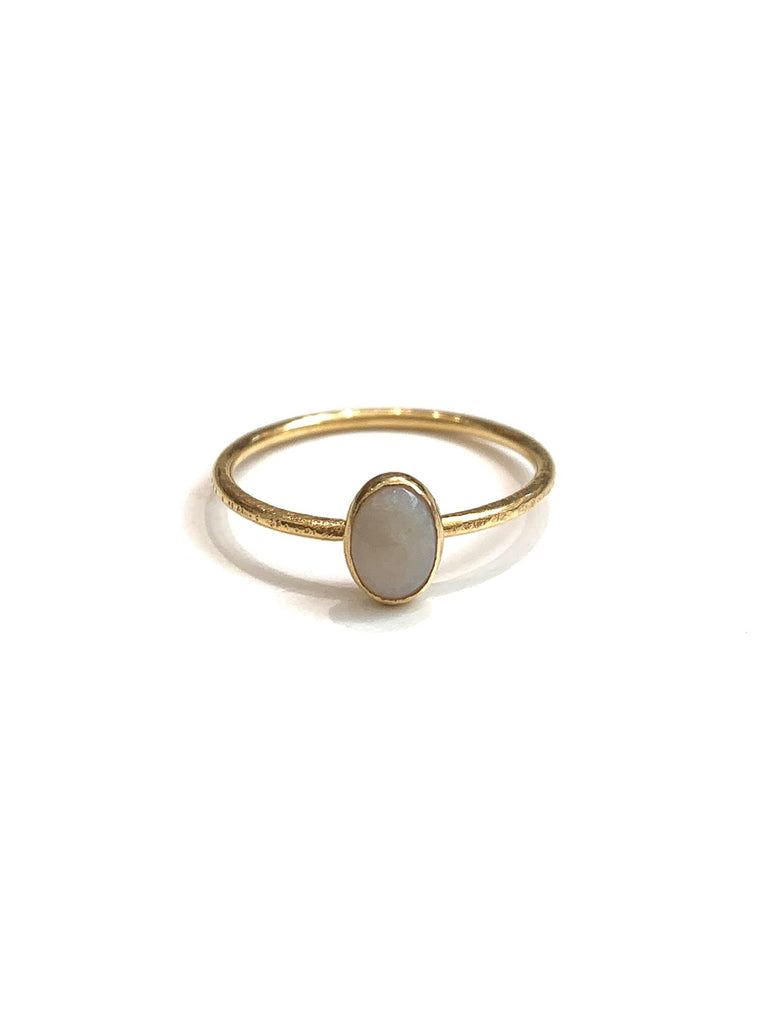 MONIQUE MICHELE- Opal Thin Stackable Ring