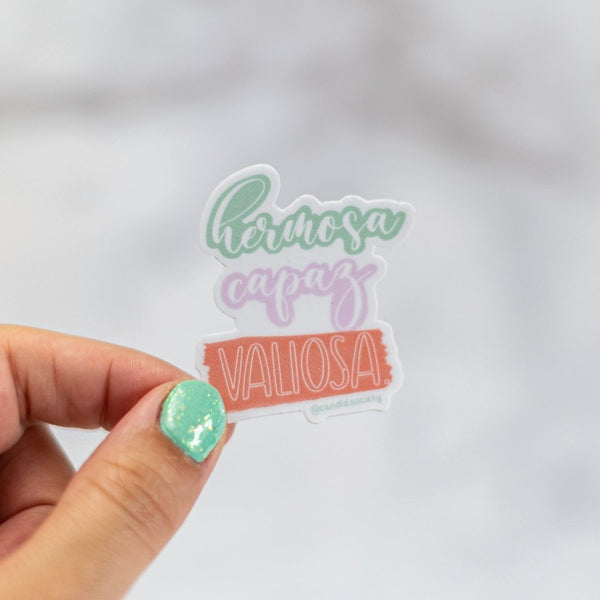 CANDID SOCIETY - Hermosa, Capaz, Valiosa Sticker