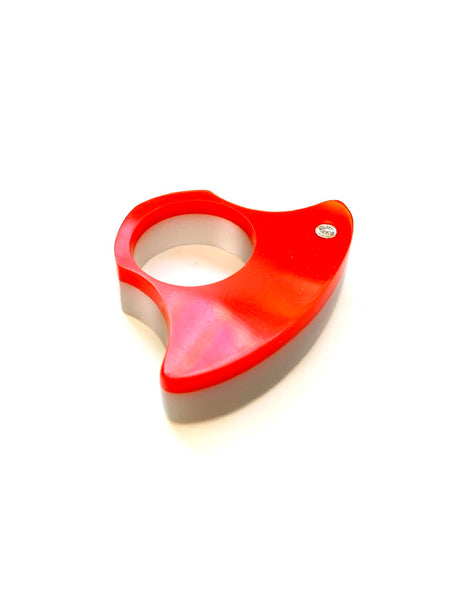 Snou*- Acrylic Rings- Red / Gray