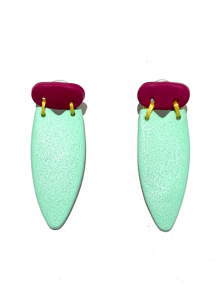 COCOLEÉ- Color Block Earrings (different colors available)