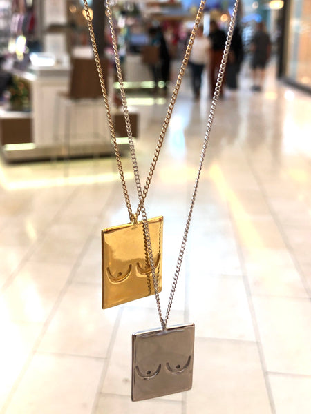 MUNS - Boob Medallion (Silver or Gold plated Silver)