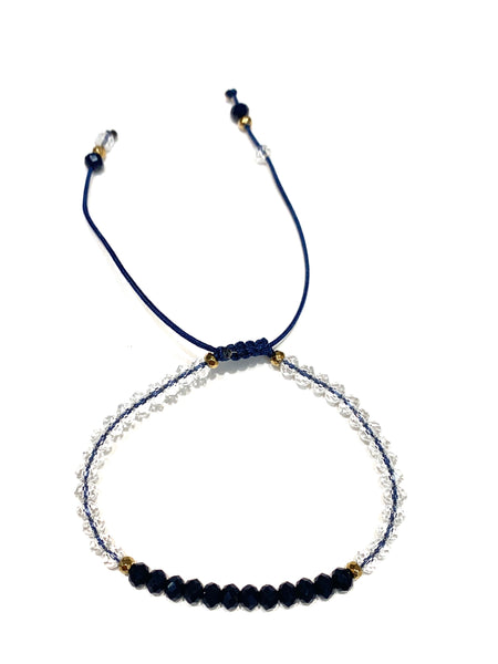 HC DESIGNS- Color Block Crystal Adjustable Bracelet (More Colors Available)