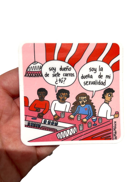 LA M DE MONICA - Siete Carros - Sticker