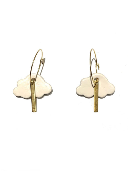 ITSARI- Dangle Hoop Earrings- Cloud
