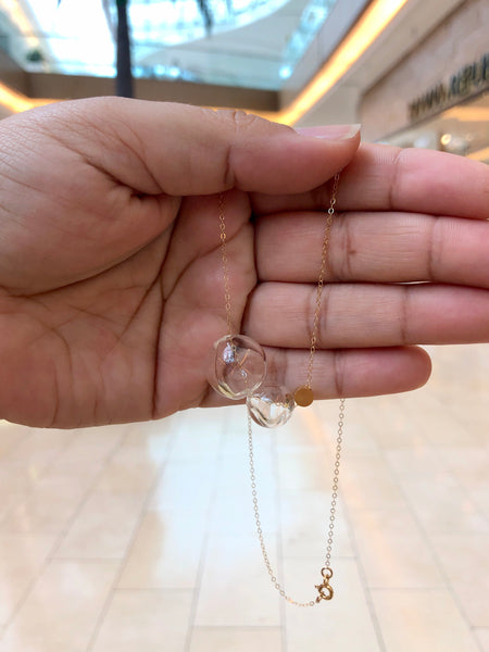 LUCA - Classic Double Glass Sphere - Short Necklace
