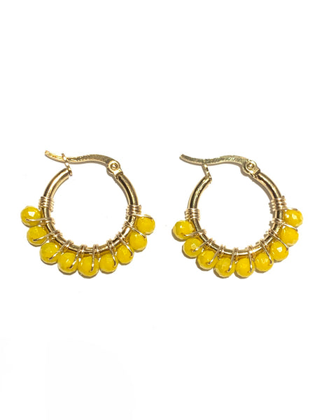 HC DESIGNS- Small Golden Hoops - 1 1/8 inches