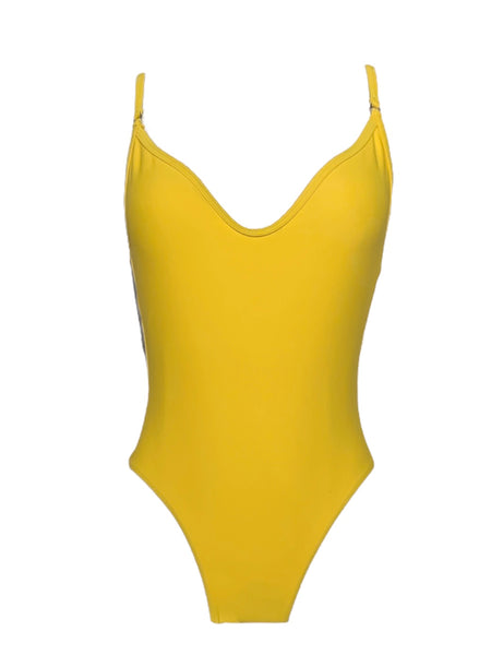 POSITIVE MUSA- Retro Yellow Bodysuit