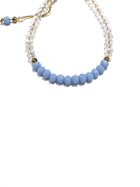 HC DESIGNS- Color Block Crystal Adjustable Bracelet (More Colors Available)