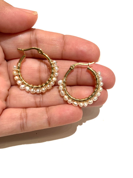 HC DESIGNS- Small Golden Hoops - 1 1/8 inches