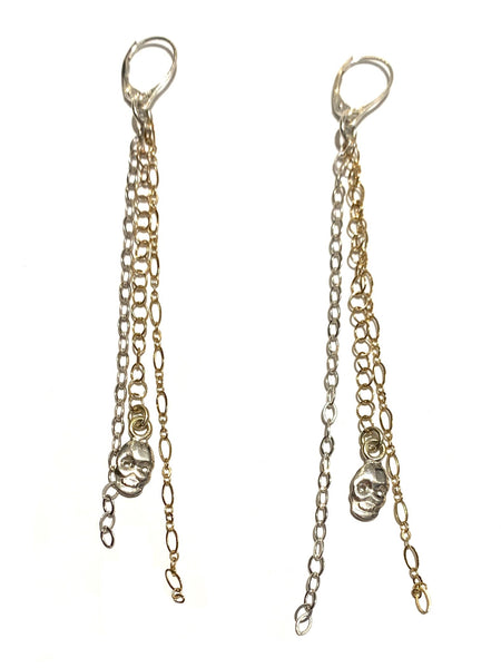 ROQUE DESIGNS- Calaverita Chain Dangle Earrings