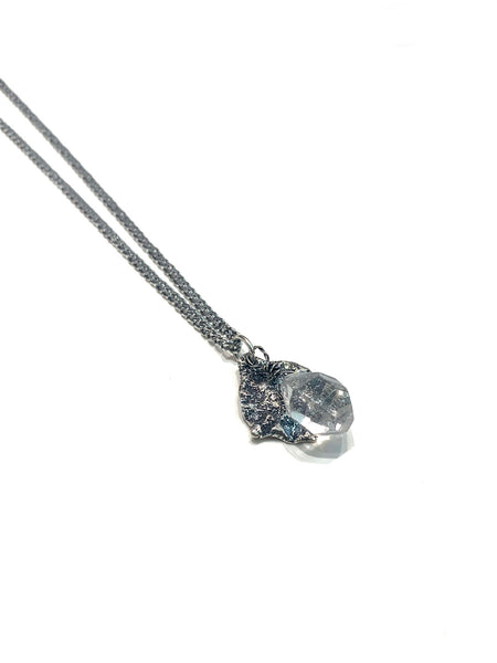 CUENTO LARGO CORTO- Melted Metal Crystal Necklace
