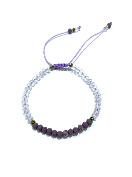 HC DESIGNS- Color Block Crystal Adjustable Bracelet (More Colors Available)