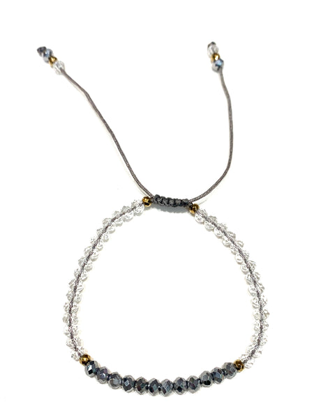 HC DESIGNS- Color Block Crystal Adjustable Bracelet (More Colors Available)