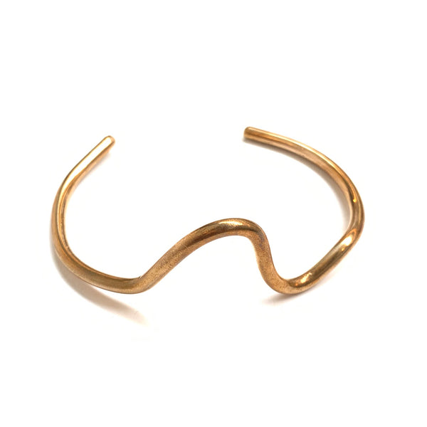 KIMPANDE - Wavy Brass Cuff