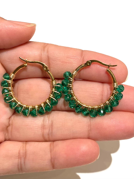 HC DESIGNS- Small Golden Hoops - 1 1/8 inches