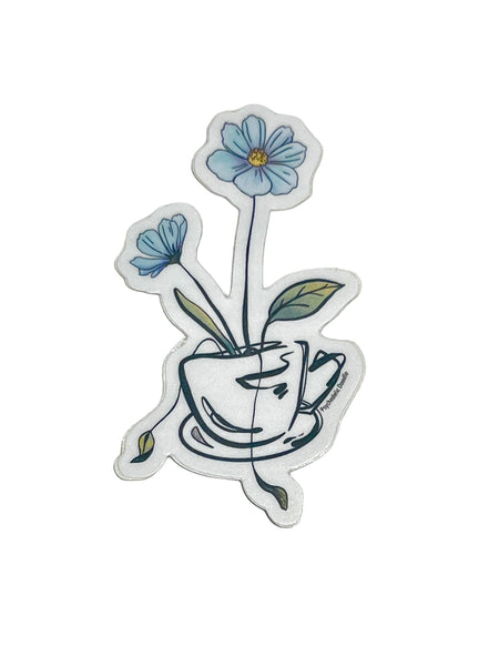 PSYCHEDELIC DOODLE - Flower Mug Sticker