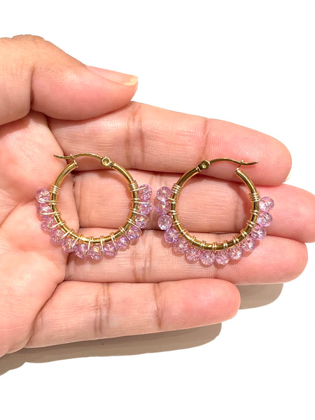 HC DESIGNS- Small Golden Hoops - 1 1/8 inches