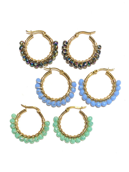 HC DESIGNS- Small Golden Hoops - 1 1/8 inches