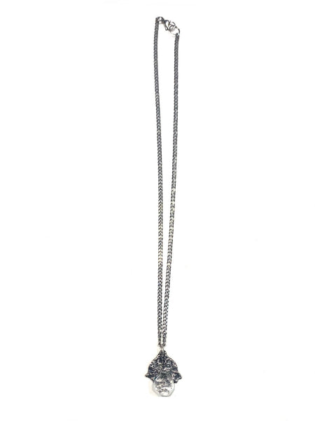 CUENTO LARGO CORTO- Melted Metal Crystal Necklace