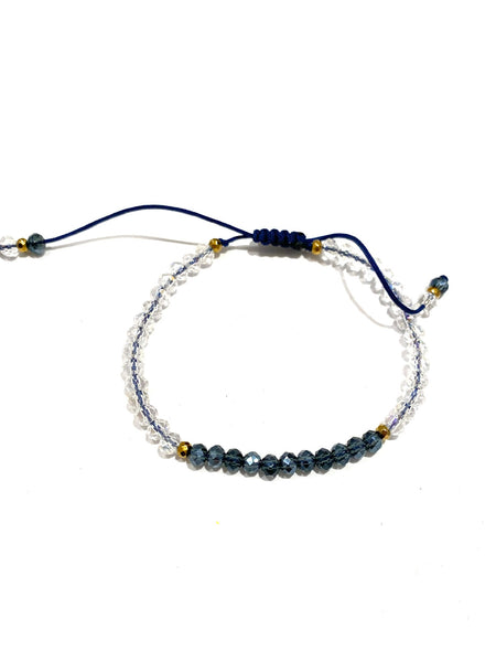 HC DESIGNS- Color Block Crystal Adjustable Bracelet (More Colors Available)