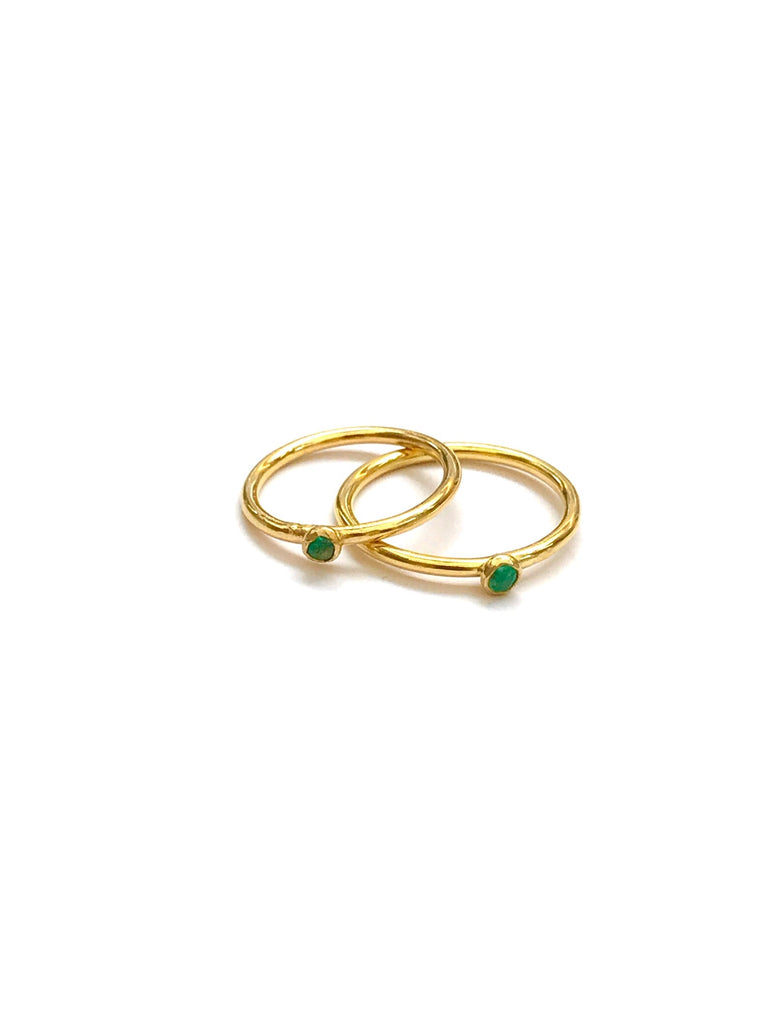 MONIQUE MICHELE- Emerald Delicate Rings