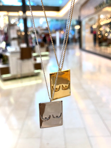 MUNS - Boob Medallion (Silver or Gold plated Silver)