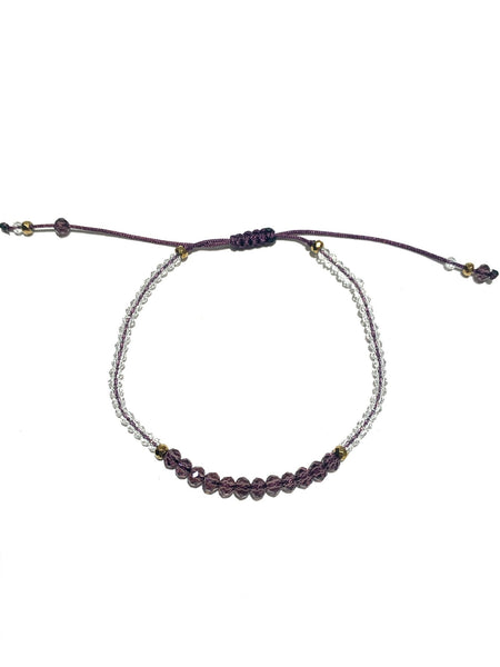HC DESIGNS- Color Block Crystal Adjustable Bracelet (More Colors Available)