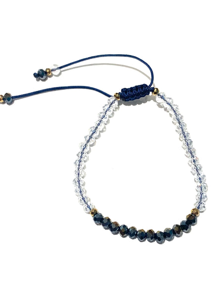 HC DESIGNS- Color Block Crystal Adjustable Bracelet (More Colors Available)