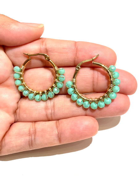 HC DESIGNS- Small Golden Hoops - 1 1/8 inches